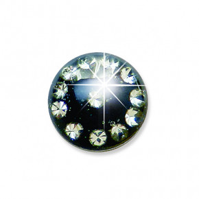  Biojoux Urban Button 8 mm Crystal/Black