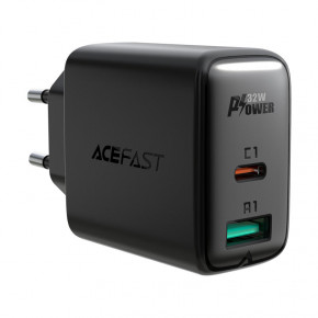    ACEFAST A5 PD32W(USB-C+USB-A) dual port charger Black (AFA5B)