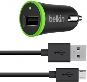    Belkin 1USB 12V 1A Black (F8M711bt04-BLK) + cable MicroUSB