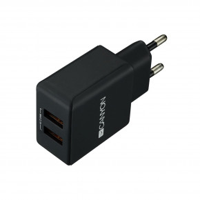   Canyon 2USB 2.1A Black (CNE-CHA03B)