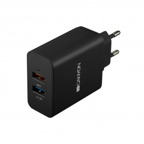   Canyon 2USB 2.4A Black (CNE-CHA07B)