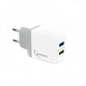   Gembird 2USB 3.4A White (MP3A-UC-AC10)