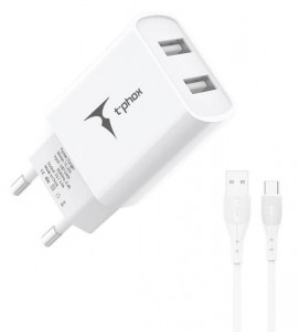   T-PHOX TCC-224 Pocket Dual USB MicroUSB cable ()