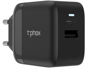    T-phox Coco 18W (2USB3A) QC3.0 Black