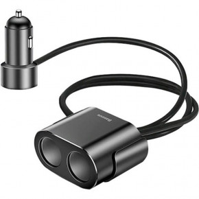   2USB Two Cigarette Lighter Baseus Efficiency 3.1A (CRDYQ-01) Black