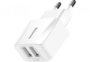   Baseus Mini Dual-U 2USB 2.1A White (491801)