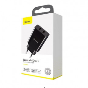    Baseus Speed Mini Dual U Charger Black (CCFS-R01) 3