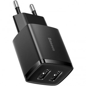    Baseus Compact Charger 2U 10.5W (CCXJ010201) Black (CCXJ010201)