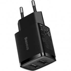    Baseus Compact Charger 2U 10.5W (CCXJ010201) Black (CCXJ010201) 3