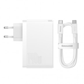    Baseus GaN5 Pro 3 , USB + Type-C 140W  +  Baseus Superior Type-C to Type-C 240W(48V/5A)  (CCGP100202) 8