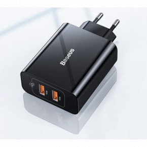    Baseus Speed Mini QC Dual U Quick Charger (QC3.0, 18W, 2USB) Black 3