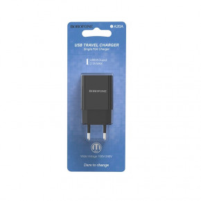    Borofone BA20A Sharp single port charger set(Lightning) Black (BA20AB) 4