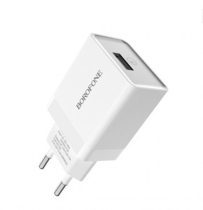   Borofone BA20A Sharp single port charger set(Lightning) White (BA20AMW)