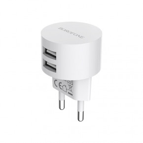    Borofone BA23A Brilliant dual port charger set (Type-C White (BA23ACW)