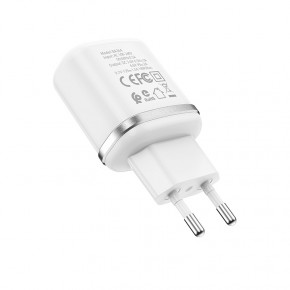    Borofone BA36A High speed single port QC3.0 charger set White (BA36AW)