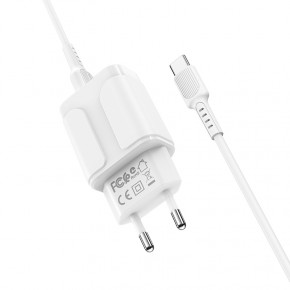   Borofone BA37A Speedy dual port charger(Type-C) White (BA37ACW) 4