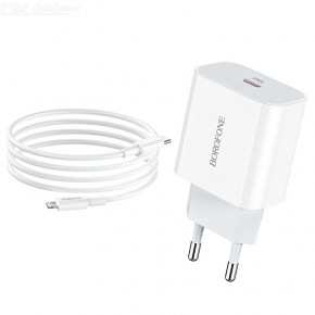    Borofone BA38A Plus Speedy PD20W charger set White (BA38AW)