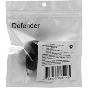   Defender ECA-01 1USB 1 Black (83514)