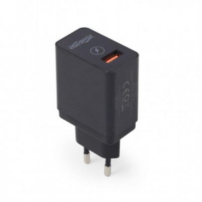   EnerGenie 1USB 2.1A QC3.0 Black (EG-UQC3-01)