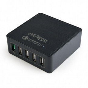   EnerGenie 4USB 3A QC3.0 Black (EG-UQC3-02)