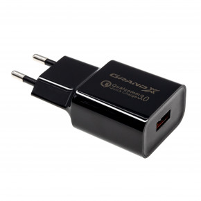   Grand-X Charge 1USB 3A Q3.0 Black (CH-350B)