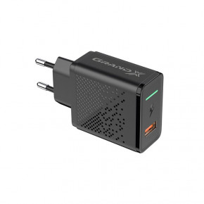   Grand-X Fast Charge 3--1 QC3.0 FCP AFC 1USB 18W Black (CH-650)