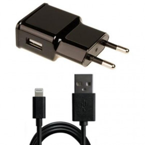    Grand-X 1USB 2.1A Black (CH03LTB) + cable Lightning