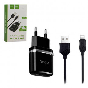    Hoco C12 Smart 2USB 2.4A Lightning black 4