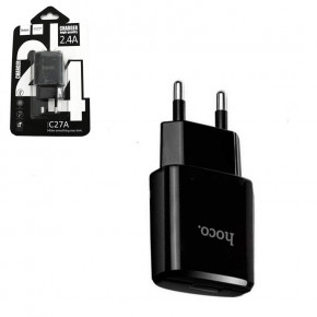    Hoco 27A 1USB 2.4A black 5