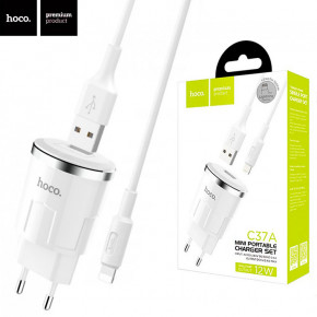    Hoco C37A 1USB 2.4A Lightning white 4