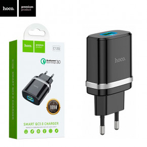    Hoco C12Q Smart QC3.0 1USB 3A black 4