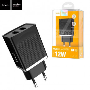    Hoco C43A 2USB 2.4A black 5