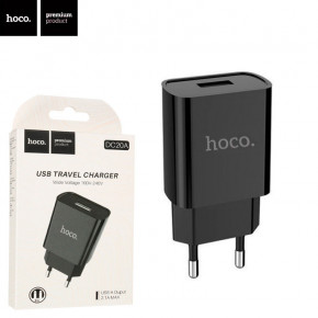    Hoco DC20A 1USB 2.1A black 5