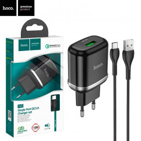    Hoco N3 QC3.0 1USB 3A Type-C black 5