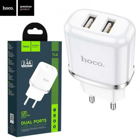    Hoco N4 2USB 2.4A white 5