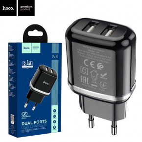    Hoco N4 2USB 2.4A black 4