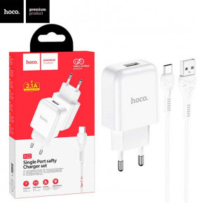    Hoco N2 1USB 2.1A Type-C white 5