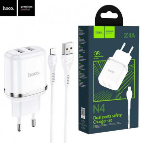    Hoco N4 2USB 2.4A Lightning white 5