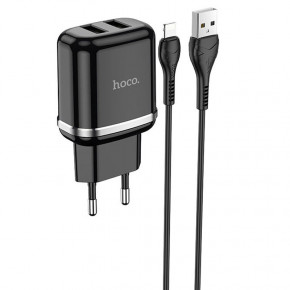    Hoco N4 2USB 2.4A Lightning black 5