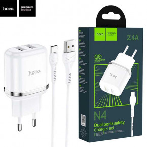    Hoco N4 2USB 2.4A Type-C white 5