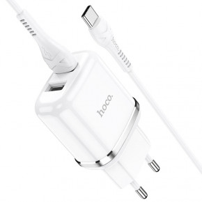    Hoco N4 2USB 2.4A Type-C white 8