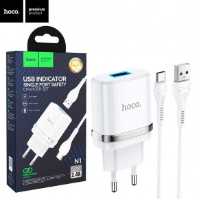    Hoco N1 1USB 2.4A Type-C white 5