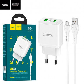    Hoco N6 QC3.0 2USB 3.0A micro-USB white 5