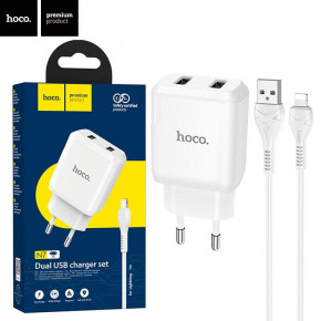    Hoco N7 2USB 2.1A Lightning white 5