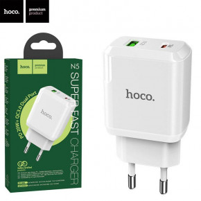    Hoco N5 PD 20W QC3.0 1USB 3A white 5