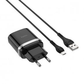    Hoco C12Q Smart QC3.0 charger set(Micro) Black (6931474716279)