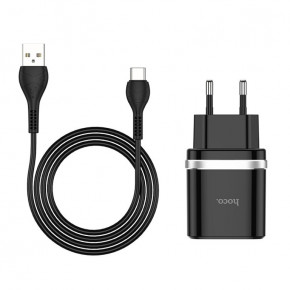    Hoco C12Q Smart QC3.0 charger set(Type-C) Black (6931474716293) 3