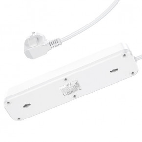    Hoco NS1 Aura 4-bit extension cable socket White (6931474760555) 3