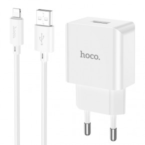    Hoco C106A charger set(iP) White (6931474783899)