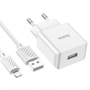    Hoco C106A charger set(iP) White (6931474783899) 5